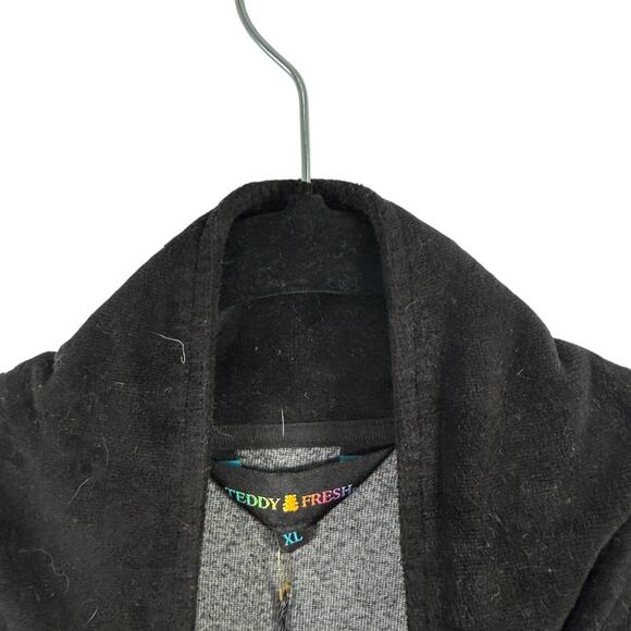 Teddy Fresh Orange Black Tie Dye Velour Full Zip Jacket Halloween NEW Size XL - Picture 4 of 8